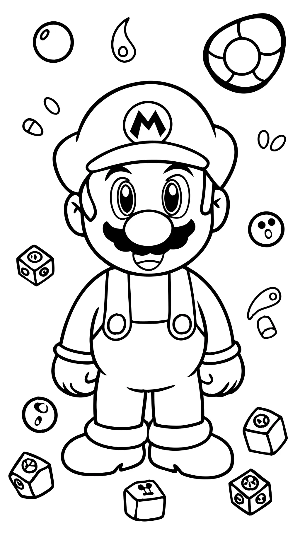 Páginas para colorear de Luigi Mario